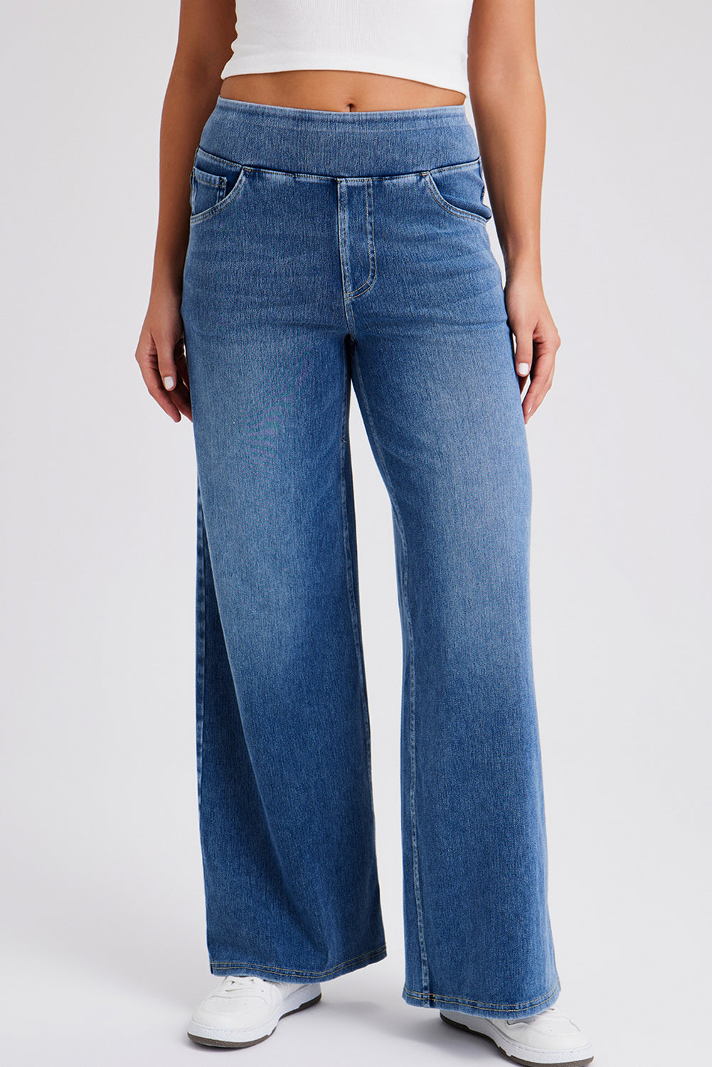 Ashleigh Blue Pocket High Waist Wide Leg Jeans