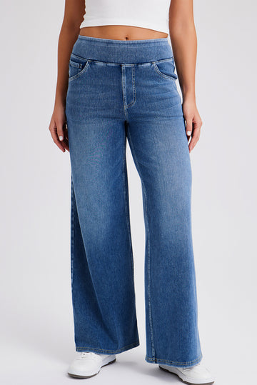 Ashleigh Blue Pocket High Waist Wide Leg Jeans